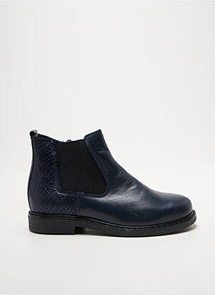 Bottines/boots fermeture zippée bout rond bleu BOPY fille