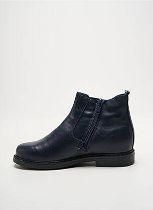 Bottines/boots fermeture zippée bout rond bleu BOPY fille
