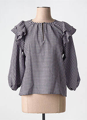 Top col rond violet SELECTED femme