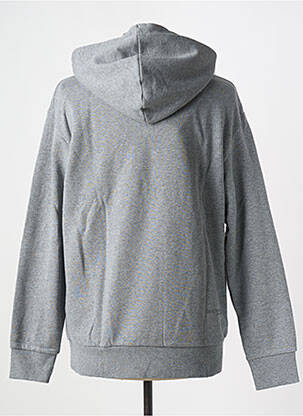 Sweat-shirt à capuche col rond gris SELECTED homme