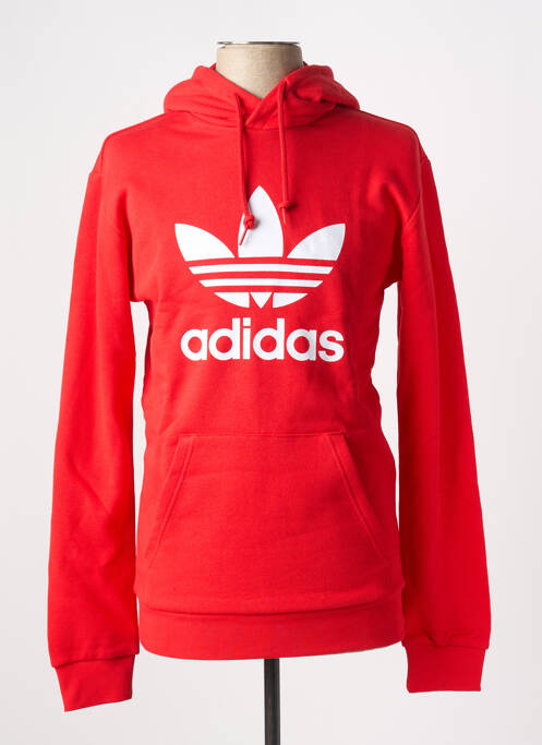 Sweat-shirt à capuche rouge ADIDAS pour homme