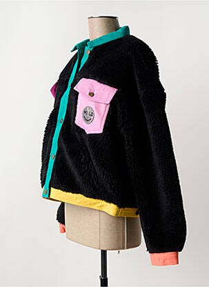 Manteau court noir WILD femme