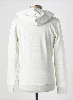 Sweat-shirt à capuche col rond blanc JACK & JONES homme