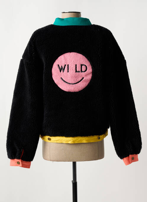 Manteau court noir WILD pour femme