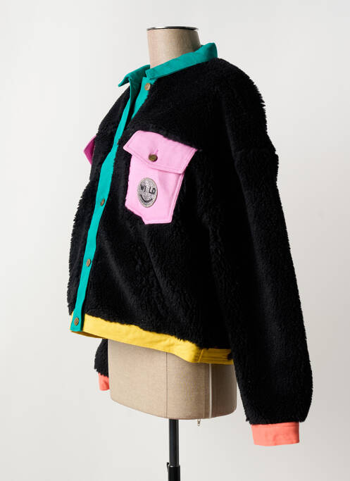 Manteau court noir WILD pour femme