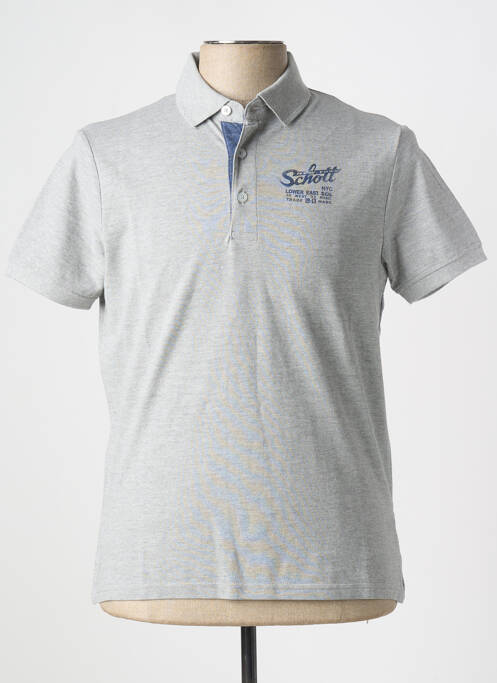 T-shirt gris SCHOTT pour homme