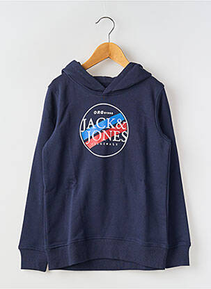 Sweat-shirt à capuche capuche bleu JACK & JONES garçon