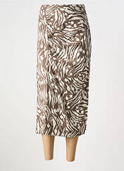 Jupe mi-longue marron VILA pour femme seconde vue