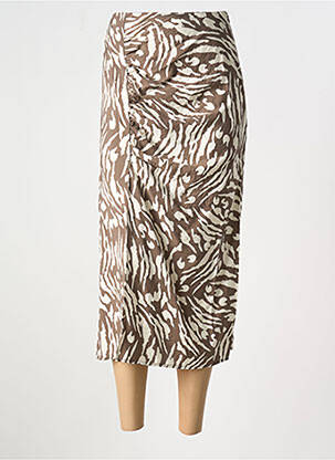Jupe mi-longue marron VILA pour femme