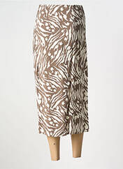 Jupe mi-longue marron VILA pour femme seconde vue