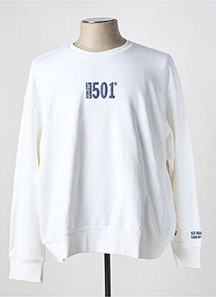 Sweat-shirt col rond blanc LEVI'S homme