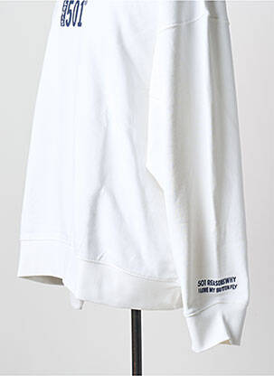 Sweat-shirt col rond blanc LEVI'S homme
