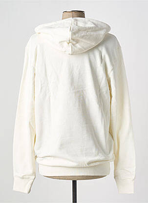 Sweat-shirt à capuche col rond blanc JACK & JONES homme