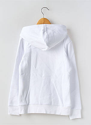 Sweat-shirt à capuche col rond blanc JACK & JONES garçon