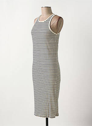 Robe courte col rond beige VILA femme