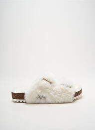 Chaussons/pantoufles bout rond bout rond blanc BUFFALO femme