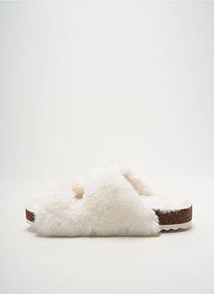 Chaussons/pantoufles bout rond bout rond blanc BUFFALO femme