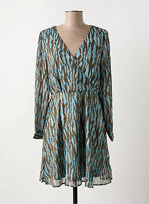 Robe courte col v marron VILA femme
