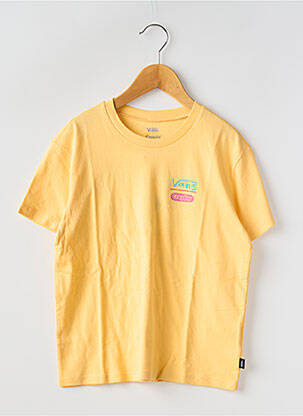 T-shirt col rond jaune VANS fille