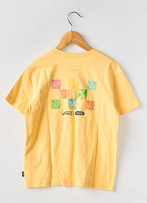 T-shirt col rond jaune VANS fille