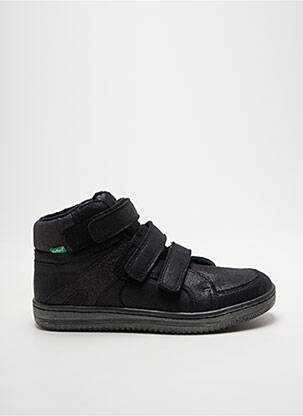 Baskets fermeture lacets bout rond noir KICKERS fille
