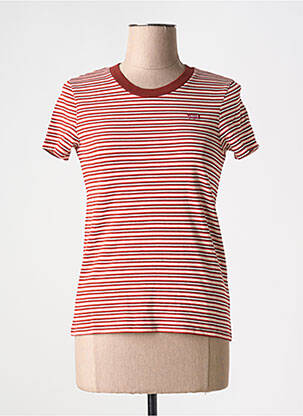 T-shirt col rond rouge LEVI'S femme