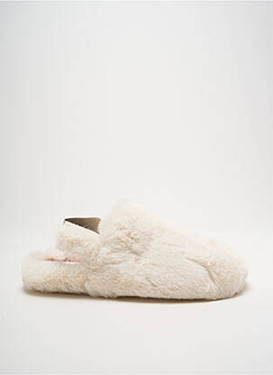Chaussons/pantoufles bout rond bout rond blanc GEORGIA ROSE femme