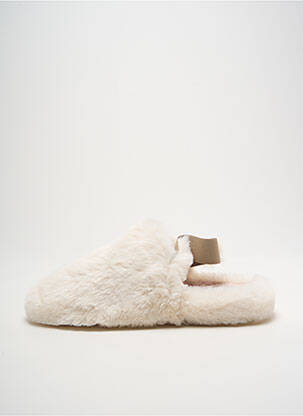 Chaussons/pantoufles bout rond bout rond blanc GEORGIA ROSE femme