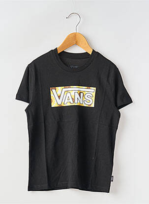 T-shirt col rond noir VANS fille