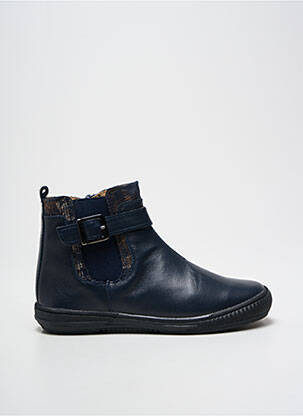 Bottines/boots fermeture zippée bout rond bleu BOPY fille