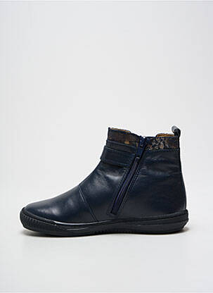 Bottines/boots fermeture zippée bout rond bleu BOPY fille