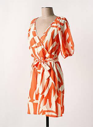 Robe courte col v beige VILA femme