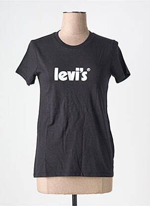 T-shirt col rond noir LEVI'S femme