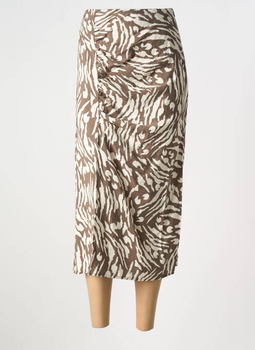 Jupe mi-longue marron VILA pour femme
