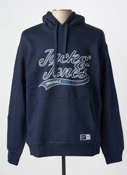 Sweat-shirt à capuche bleu JACK & JONES pour homme
