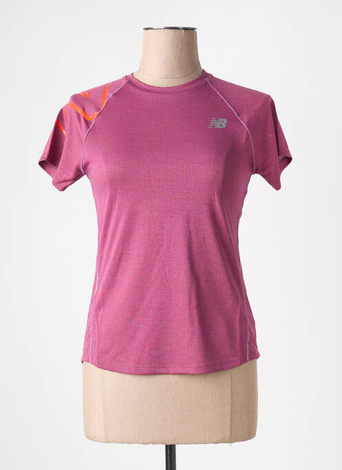T-shirt violet NEW BALANCE pour femme