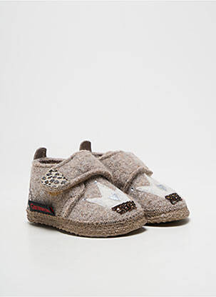 Chaussons/pantoufles beige GIESSWEIN fille