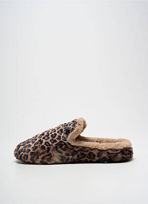 Chaussons/pantoufles bout rond bout rond marron GEORGIA ROSE femme