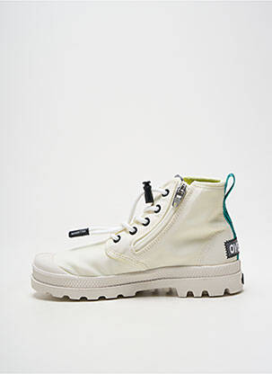 Baskets fermeture zip et lacets blanc PALLADIUM garçon
