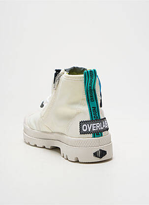 Baskets fermeture zip et lacets blanc PALLADIUM garçon