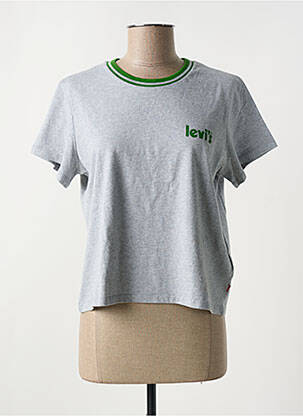 T-shirt col rond gris LEVI'S femme