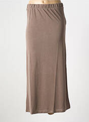 Jupe mi-longue marron VILA pour femme seconde vue