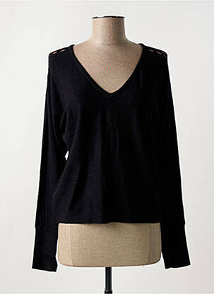 Pull col v noir VILA femme
