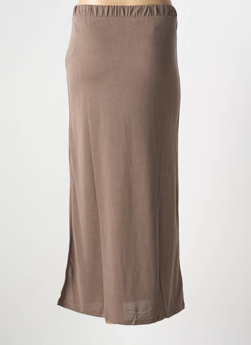 Jupe mi-longue marron VILA pour femme