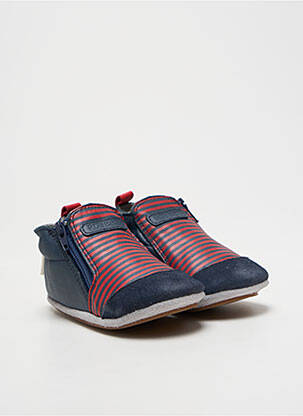 Chaussons/pantoufles bout rond bout rond bleu ROBEEZ garçon