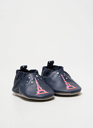 Chaussons/pantoufles fermeture elastique bout rond bleu ROBEEZ fille