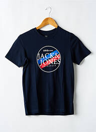 T-shirt col rond bleu JACK & JONES garcon