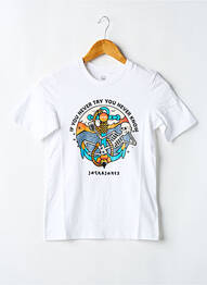 T-shirt col rond blanc JACK & JONES garcon