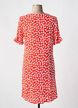 Robe courte col v rouge PIECES femme