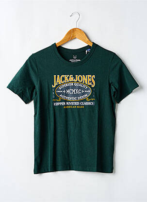 T-shirt vert JACK & JONES pour garçon